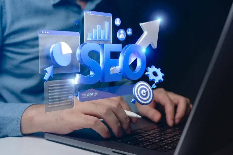 A digital marketer analyzing behavioral health SEO performance metrics for patient admissions