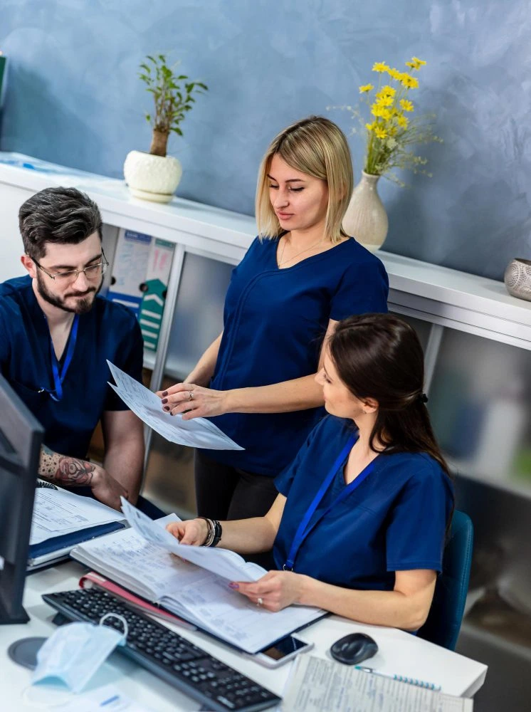 healthcare provider team discussion
