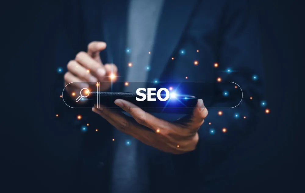 "Healthcare SEO strategist reviewing a medical practice's search visibility and rankings"
