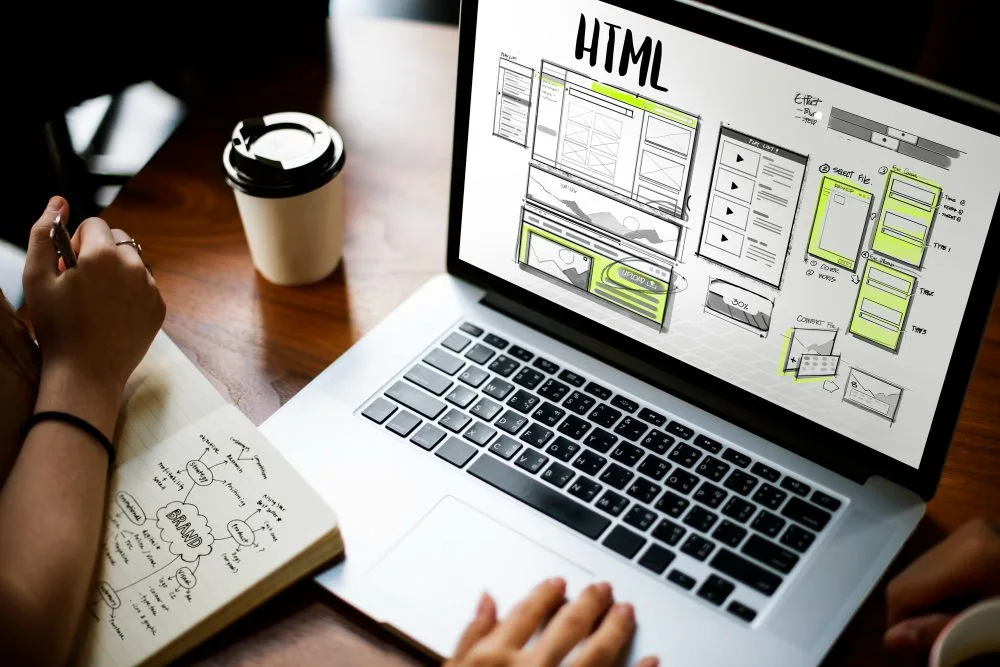 Healthcare website design mockup showing a mobile-first patient booking flow